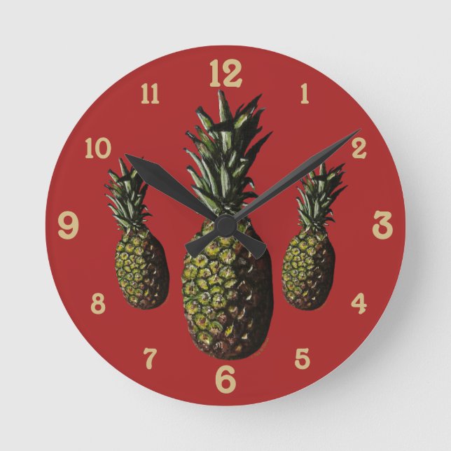 Horloge Ronde Clock de Pineapple (Recto)