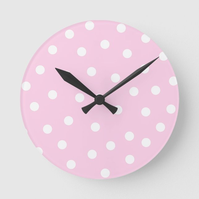 Horloge Ronde Clock de Pink Dots (Recto)
