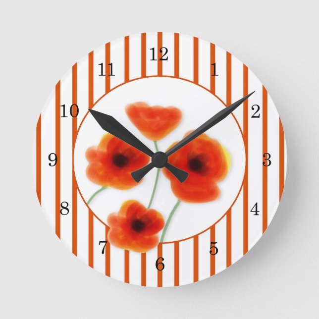 Horloge Ronde Clock de Poppies (Recto)