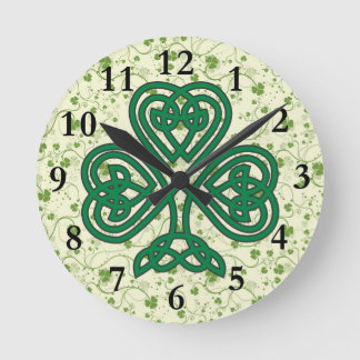 HORLOGE RONDE CLOCK DE SHAMROCK IRISH