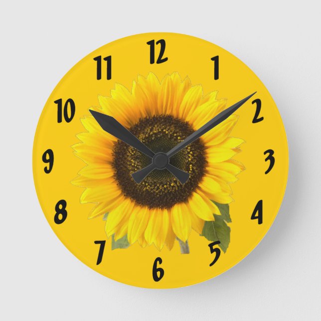 Horloge Ronde Clock de Sunflower (Recto)