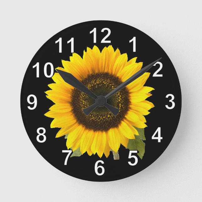 Horloge Ronde Clock de Sunflower (Recto)