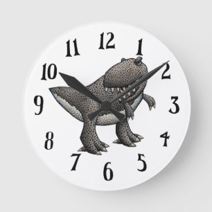 Horloge Ronde Clock de Tyrannosaure