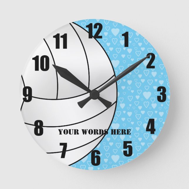 Horloge Ronde Clock de volley-ball (Recto)