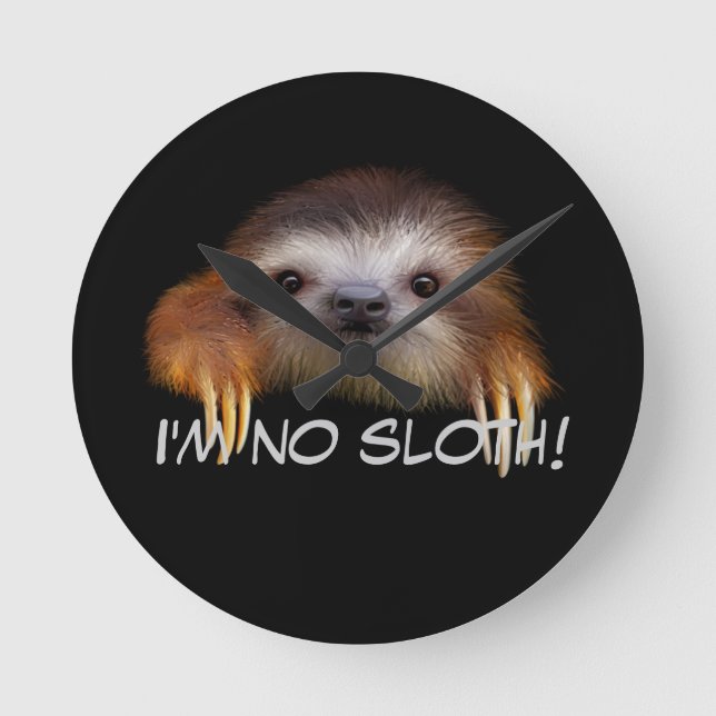 Horloge Ronde Clock de Wall Sloth (Recto)
