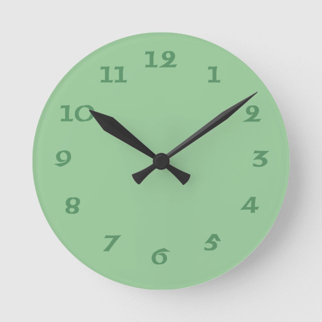 Horloge Ronde Clock de Wall Vert (Recto)