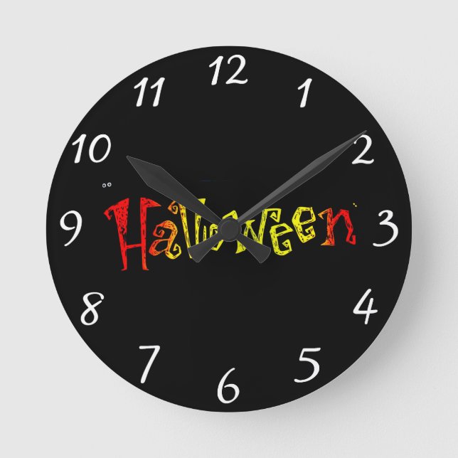Horloge Ronde Clock d'Halloween (Recto)