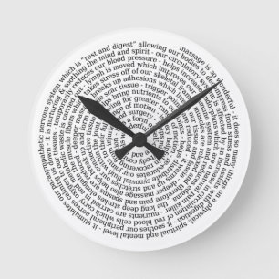Horloge Ronde Clock for massage