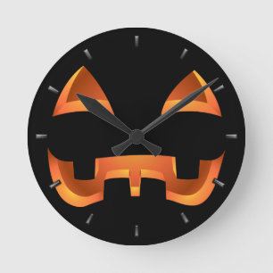Horloge Ronde Clock Halloween Jack-O-Lantern