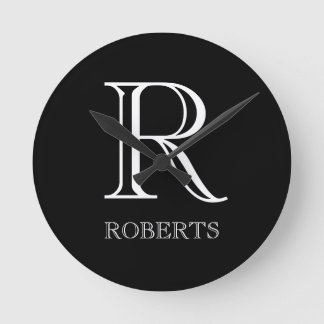 Horloge Ronde Clock personalisé avec Initiand Family
