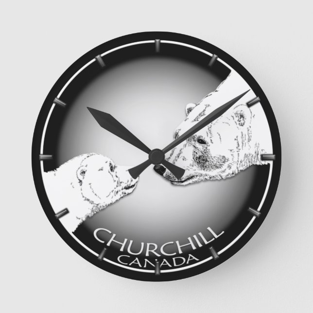 Horloge Ronde Clock Polar Bear Clock (Recto)