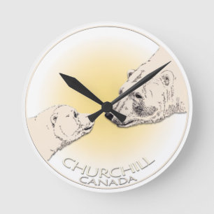 Horloge Ronde Clock Polar Bear Clock