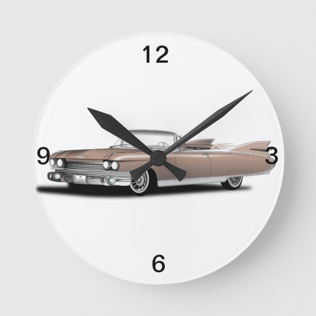 Horloge Ronde clock retro car, cadillac (Recto)
