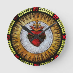Horloge Ronde Clock Sacred Heart