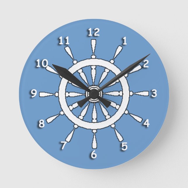 Horloge Ronde Clock - Ship Helm (Recto)