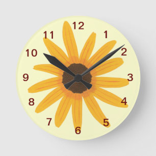 Horloge Ronde Clock Sunflower