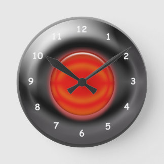 Horloge Ronde Clock - Tire and red hub cap