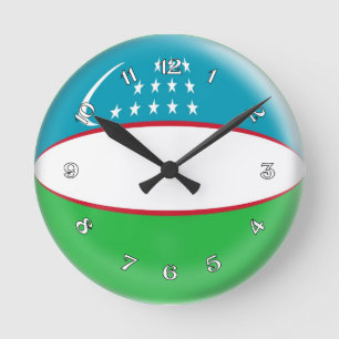 Horloge Ronde Clock Uzbekistan a fait du design bubble