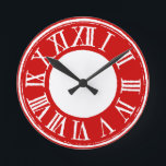 Horloge Ronde CLOCK vintage look chiffres romains blanc riche ro<br><div class="desc">Copyright de conception originale pour kat massard - - - - - - - - - - - - - - - - - - - - - - - - - - - - - - - - - - - - - - - - - - - -...</div>