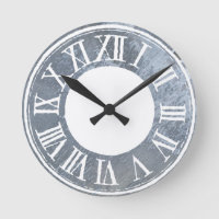 CLOCK vintage look chiffres romains texture concrè