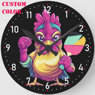 Horloge Ronde Cluck & Crush O’Clock Pickleball