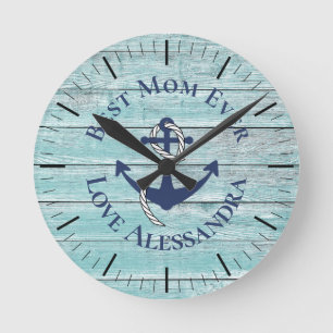 Horloge Ronde Coastal Best Mother Anchor