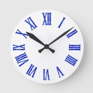 Horloge Ronde Cobalt minimal d'indigo d'Ombre de parties