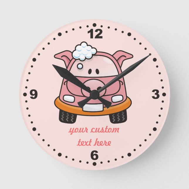 Horloge Ronde Cochon de lavage (Recto)