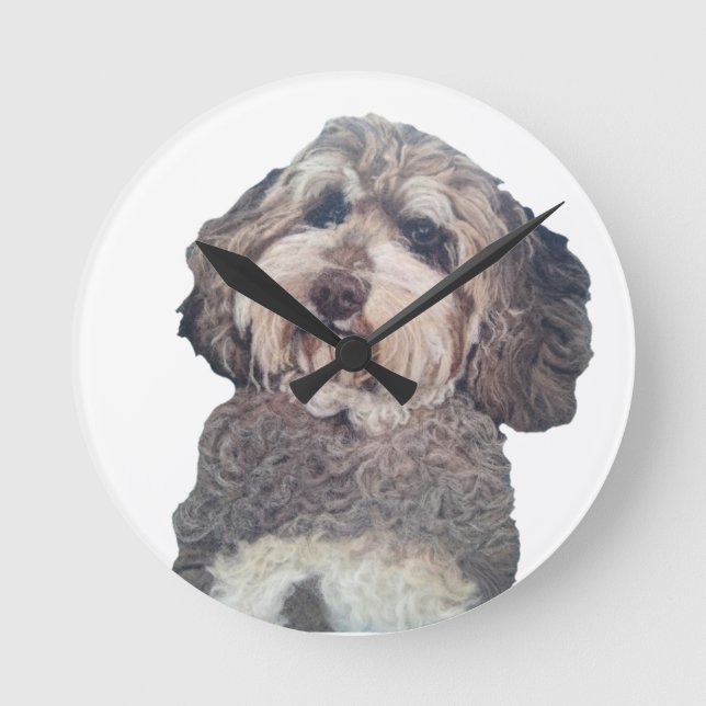 Horloge Ronde Cockapoo dog clock (Recto)