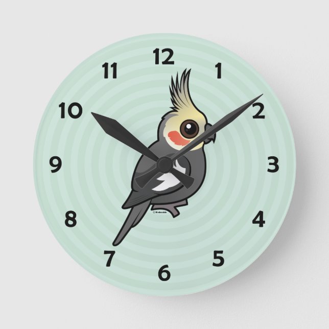 Horloge Ronde Cockatiel (Recto)