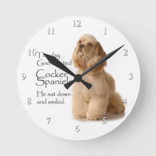 Horloge Ronde Cocker Spaniel Clock