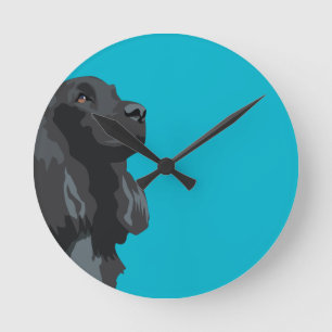 Horloge Ronde Cocker Spaniel - Noir - Modèles de race de base