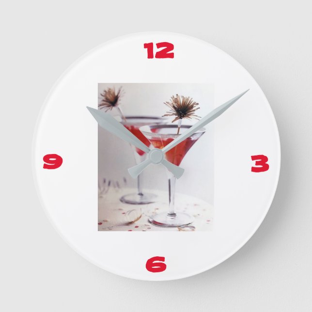HORLOGE RONDE **COCKTAIL DE NOËL** FERMETURE (Recto)