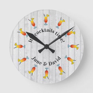 Horloge Ronde Cocktail Party C'est Cocktail Time Citation