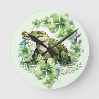 Horloge Ronde cocodrille