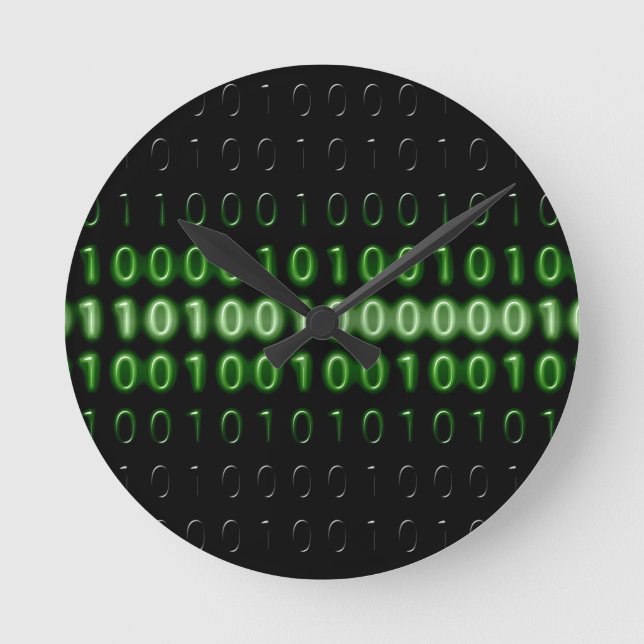 Horloge Ronde code binaire-475664 COMPOSANT DE CODE BINAIRE ORDI (Recto)