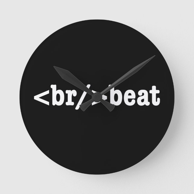 Horloge Ronde code HTML de casse (Recto)