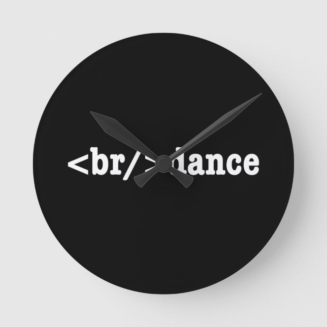 Horloge Ronde code HTML de rupture (Recto)