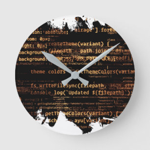 Horloge Ronde Code ordinateur