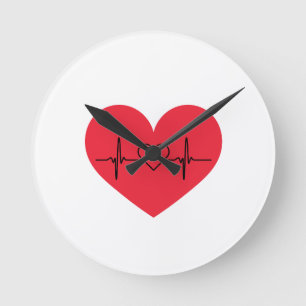 Horloge Ronde coeur