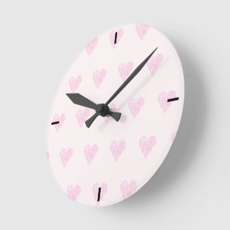 Horloge Ronde Coeur d'amour à deux tons