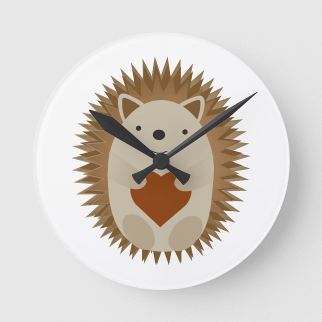 Horloge Ronde Coeur de hérisson (Recto)