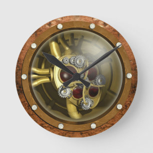 Horloge Ronde Coeur mécanique Steampunk