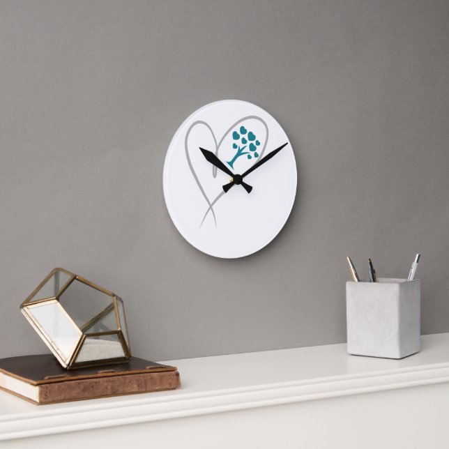 Horloge Ronde Coeur simple (Bureau)