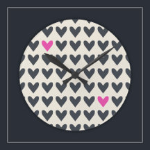 Cœurs mignons d'Art Pop en gris foncé moderne et r