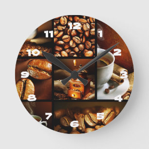 Horloge Ronde Coffee Collage 2
