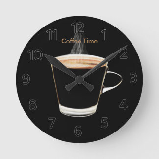Horloge Ronde Coffee Time Wall Clock