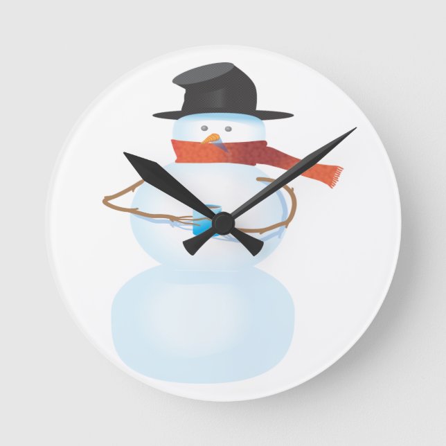 Horloge Ronde Cold Snowman (Recto)