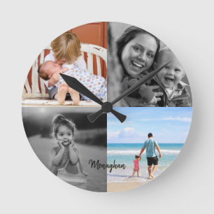 Horloge Ronde Collage photo circulaire