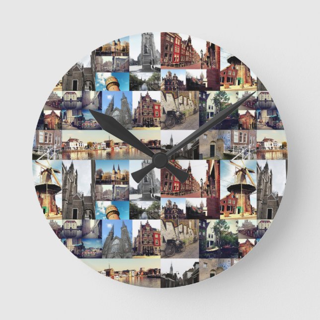 Horloge Ronde Collage photo Delft 6 (Recto)